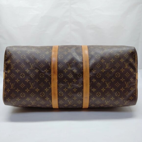 Louis Vuitton LV Boston Bag Keepall Bandouliere 55 Brown Monogram 791-042825 - Picture 4 of 9